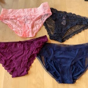 Victoria’s Secret Panties sz M 4 piece-Dream Angels, Body By Victoria, & Hipster